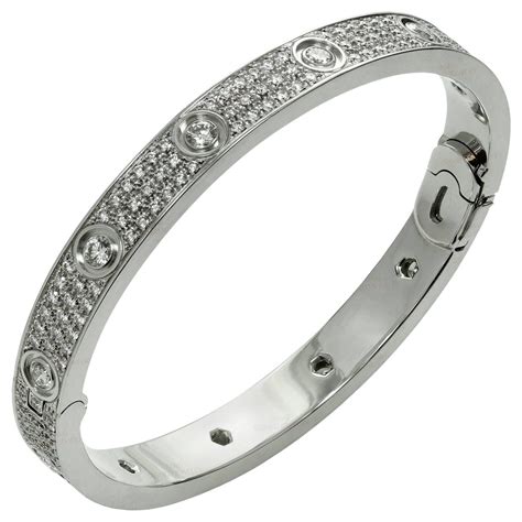 cartier bangle diamond|aftermarket diamond cartier bracelet.